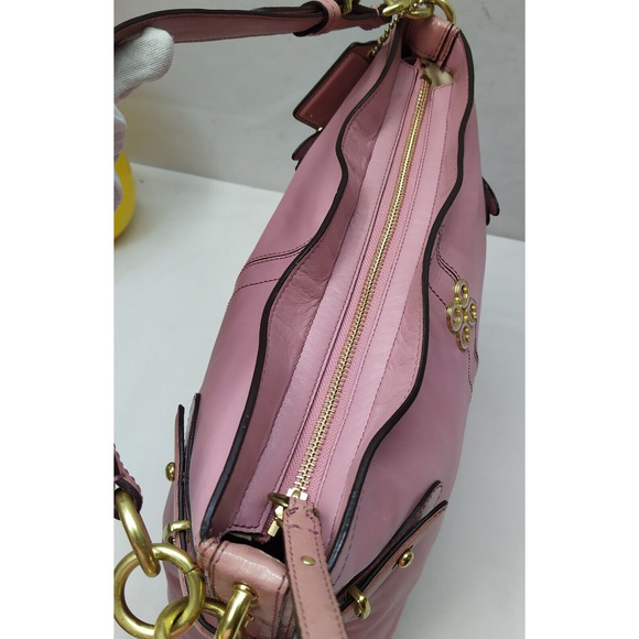 Coach Audrey Pink Leather Zipper Closure Hobo Shoulder bag - Picture 7 of 16